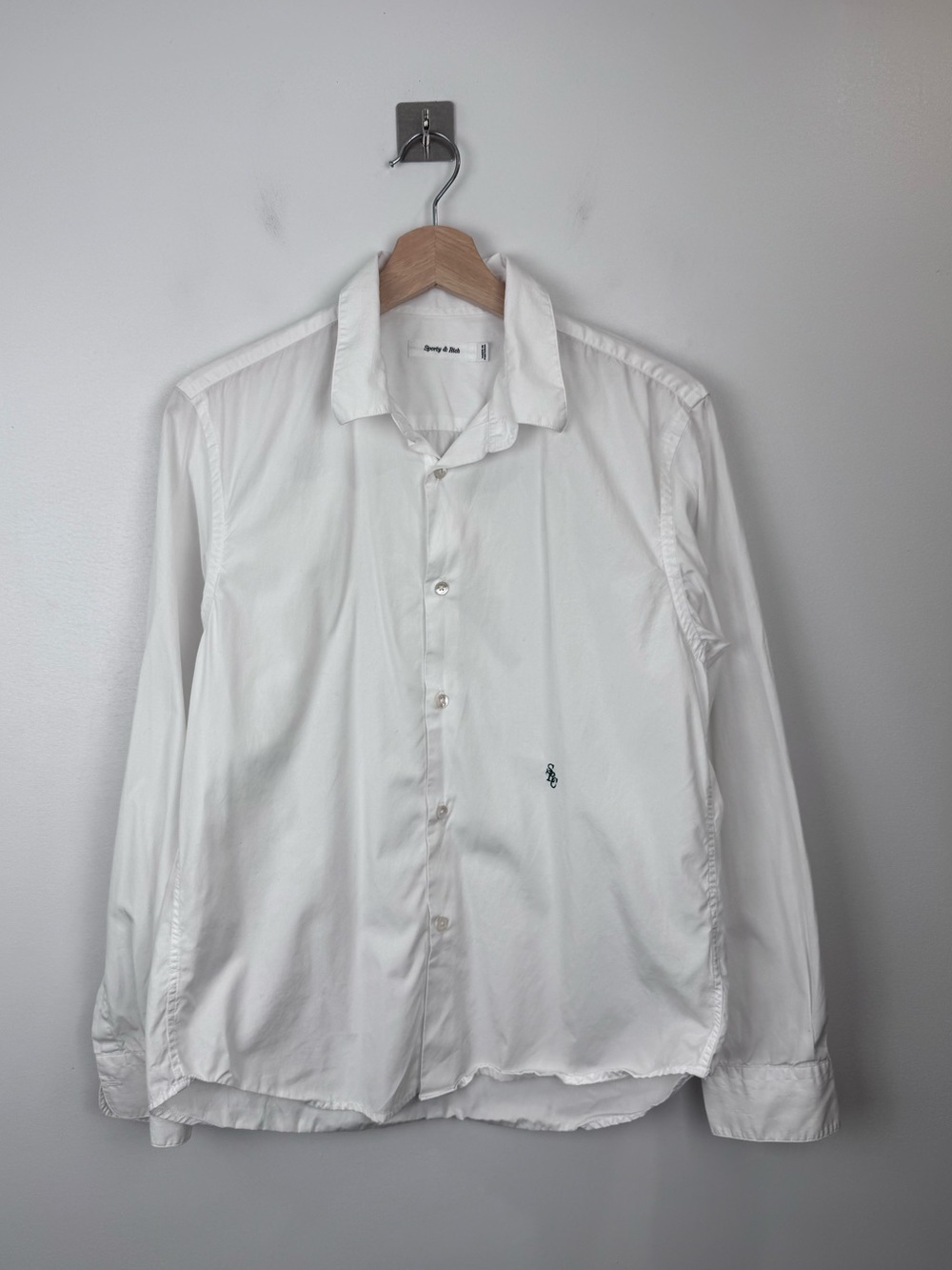Sporty & Rich White Button Down Shirt Women Size Small